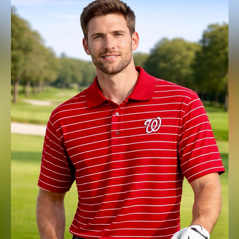 NWT MLB Official Brand Washington Nationals Golf Shirt Size XL